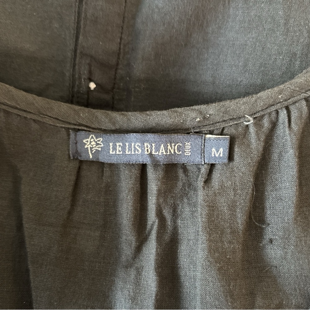 Le Lis Blanc Deux Navy Blue Embroidered Tunic – Size M - Picture 6 of 7